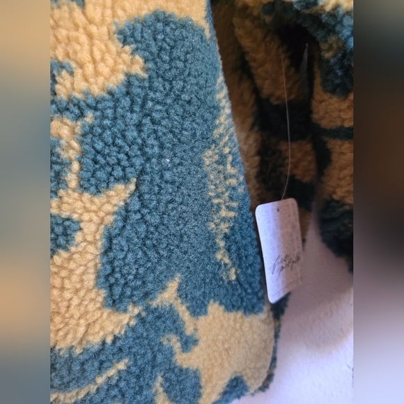 NWT! Free People We The Free, Canyon Moon Cardi Coat, Olive Combo, Size Small - Picture 9 of 10